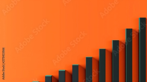 Professional upward trend concept integrated into minimal slide background.