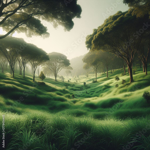 morning in the forest