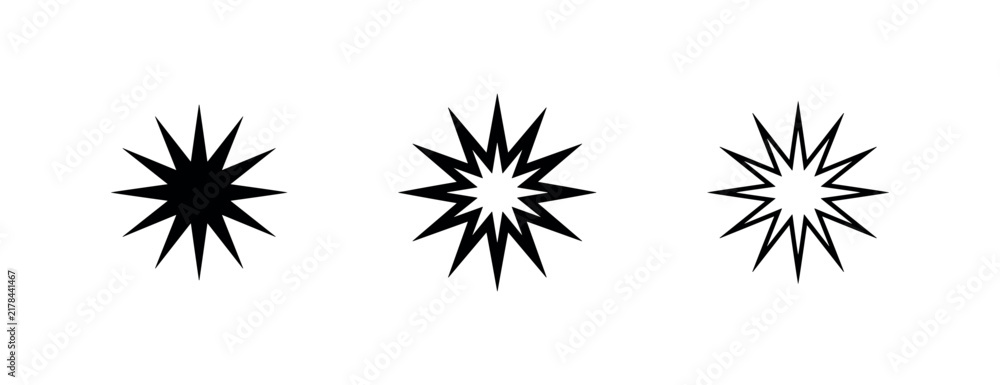 Obraz premium Sparkle Starburst Icon Set for Promotion and Celebration