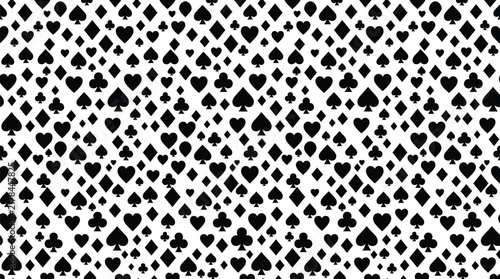 Seamless Playing Card Suit Symbols Pattern for Poker Casino Backgrounds