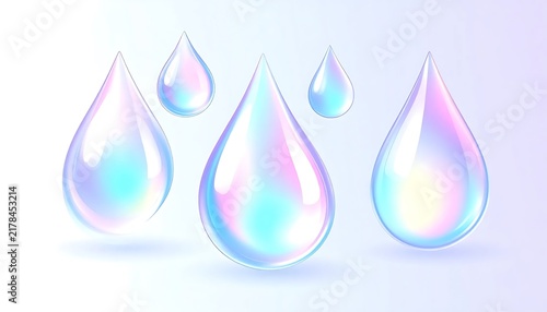 Abstract watercolor gradient floral pattern design.