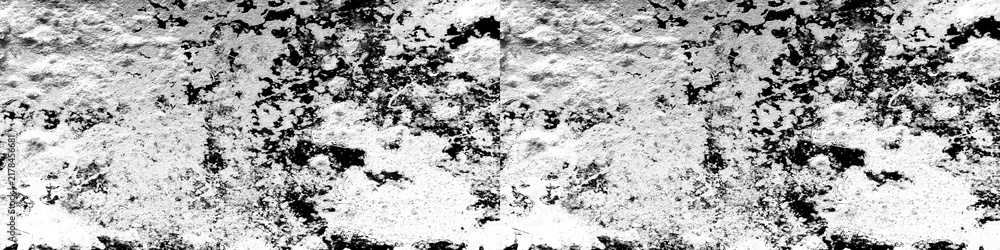 Fototapeta premium Grungy black and white texture of a weathered concrete wall with rough surface and distressed paint pattern isolated on transparent background