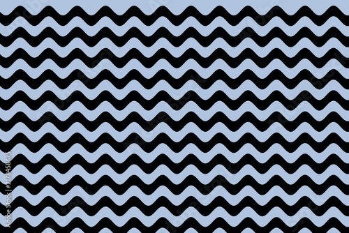 Black color waves on Light Steel Blue color geometric seamless pattern.