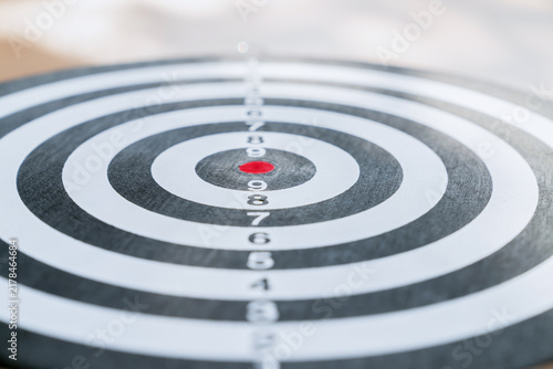 Canvastavla Dartboard and get someone skilled to throw darts, concept for business target planning growth and aim to winner goal
