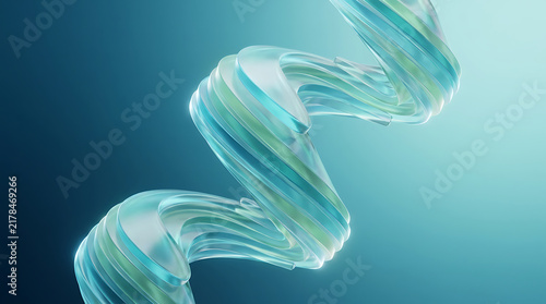 Dna double helix structure in water illustration