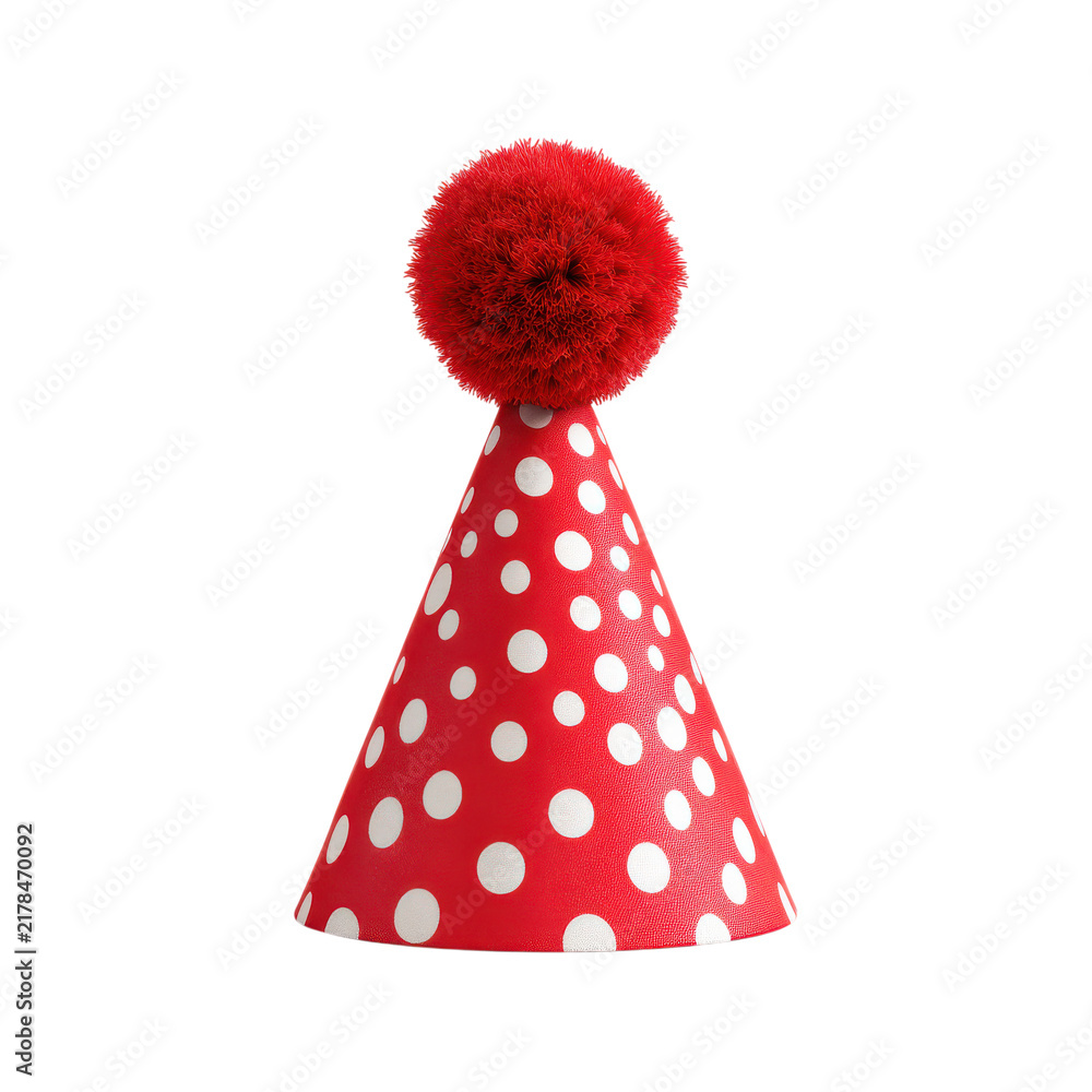 Obraz premium Party hat with pompom for birthday celebration