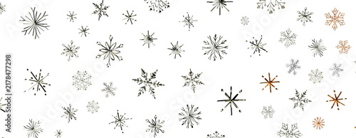 Delicate winter snowflake pattern, elegant and artistic for festive designs