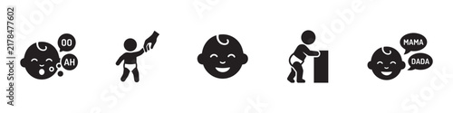 Foto Baby icon set