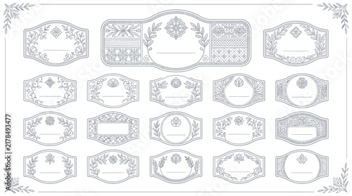 Decorative Labels and Emblems Collection - Isolated Vector Graphics