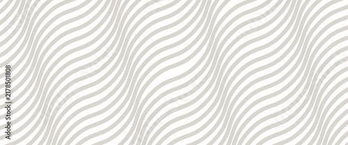 Vector seamless pattern. Endless stylish texture. Striped ripple background. Subtle wavy design.