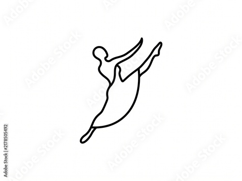 Argentine Tango Dancer Icon Silhouette Vector Illustration