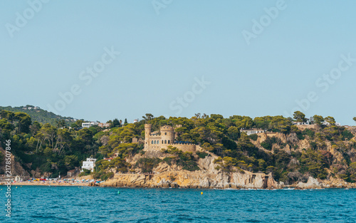 The Scenic Castell d'en Plaja Castle on the Coast of Lloret de Mar, Spain
