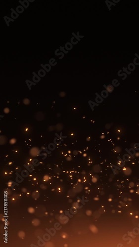 Embers Sparks Looped Overlay for Social Media Transitions and Effects