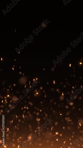 Embers and Sparks Looped Overlay for Social Media in Vertical Format