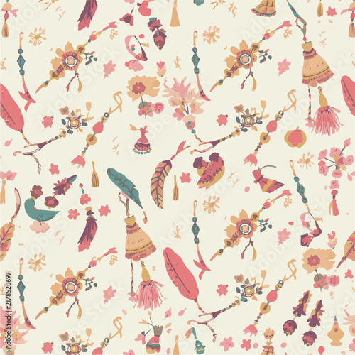seamless pattern with cherry blossom