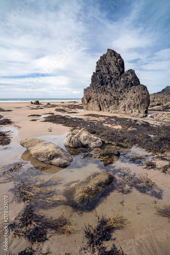 Obraz na płótnie Eliza beach next to Sandymouth Bay Cornwall