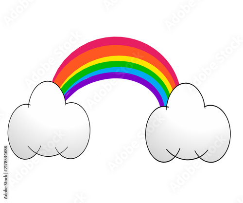 rainbow and clouds