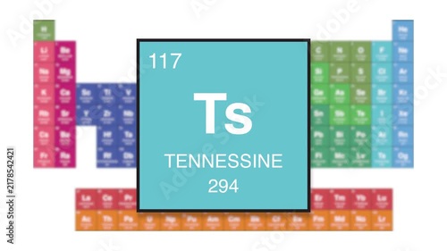 Tennessine Element 117 of the periodic table motion video