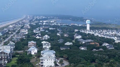 Scenic Atlantic Beach North Carolina Vacation Destination and Beachfront living along Crystal Coast in summer season