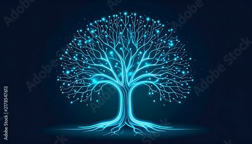 Abstract digital network connection blueprint visualization.