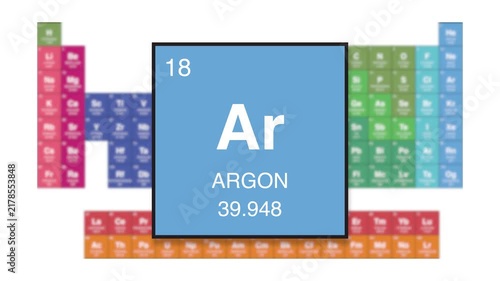 Argon Element 18 of the periodic table motion video