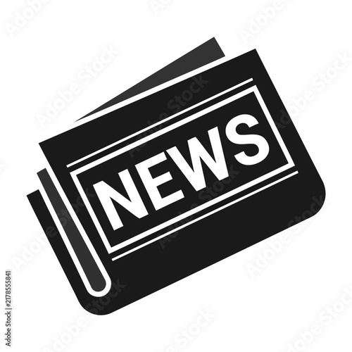 News newspaper icon logo symbol black and white