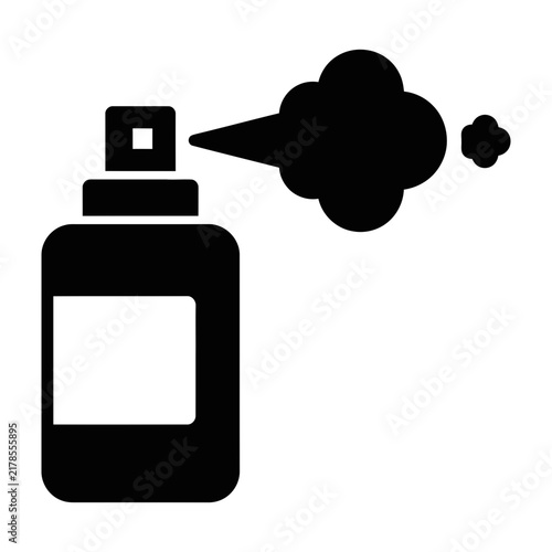 Perfume bottle spraying fragrance mist