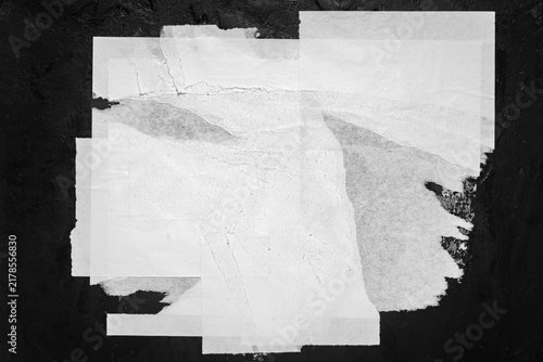 Quadro su tela old torn poster close up
