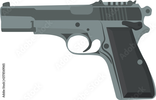 Bild auf Leinwand Modern Semi-Automatic Pistol