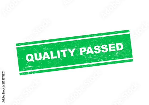 Fotografie Quality passed green stamp on transparent background isolated on transparent bac