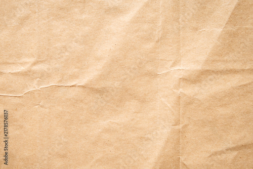 Bild auf Leinwand Vintage Crumpled Brown Paper Texture Background