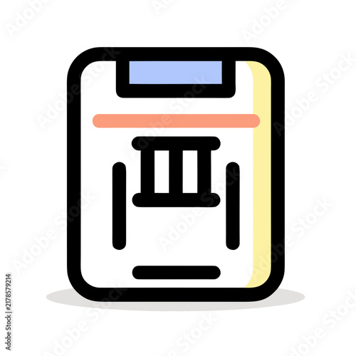 Electric vehicle battery charging icon, flat vector