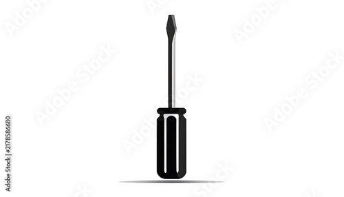 Black desk lamp with flexible neck on white background.