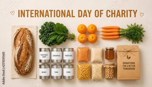 International day of charity food donation and supplies