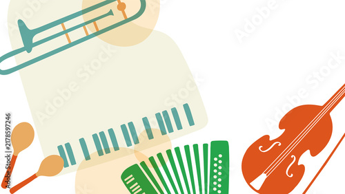 Canvas Print Aesthetic jazz png border background, musical instrument in pastel