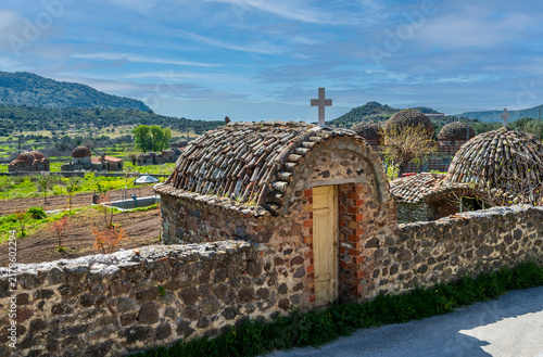 Saint Ignatios Monastery view in Lesvos Island of Greece