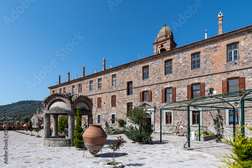 Saint Ignatios Monastery view in Lesvos Island of Greece