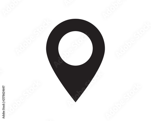 Obraz na płótnie Location pin icon representing map marker gps navigation destination point with