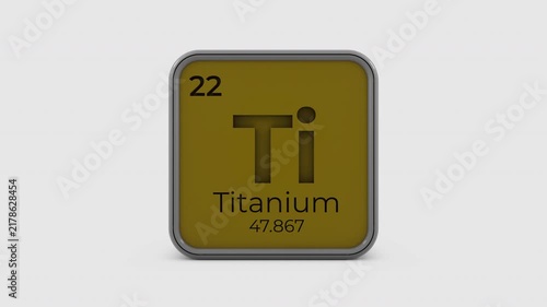 Animation of Titanium Element Periodic Table