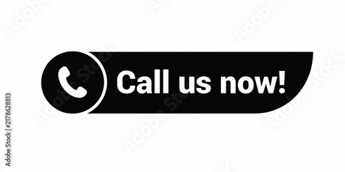 Modern call now button with phone icon and bold text