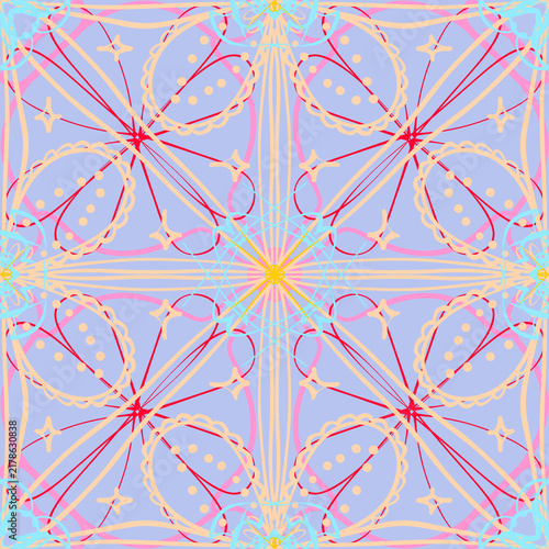 Pastel Mandala Seamless Pattern