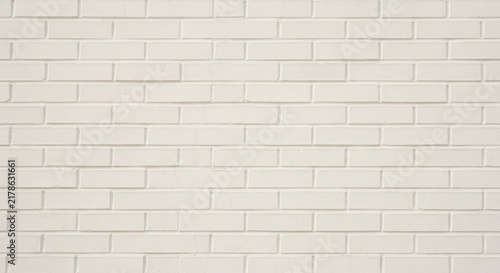 White Brick Wall Texture Background with Aged Brickwork Pattern and Architectural Surface