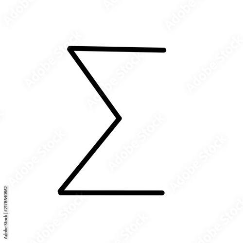 Canvastavla Ancient Greek alphabet history old Sigma Hand drawn Organic line doodle