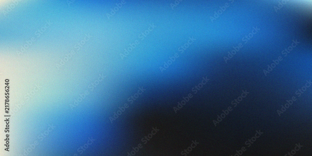 Fototapeta premium Blue abstract gradient background with grainy noise texture
