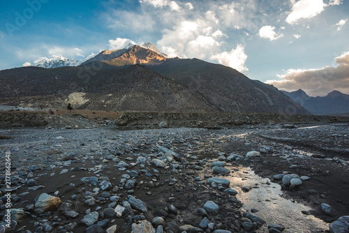 Gandak river valley near the Martha village. Nepal, Himalayas