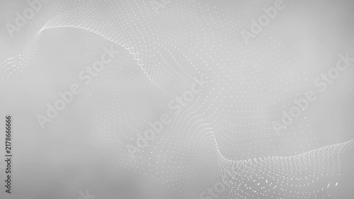 Abstract Wave dots technology lines background. cyber backdrop of dot lines 4K video Seamless loop, Dot pattern with halftone effect.