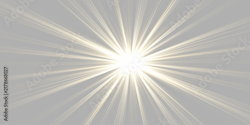 Konstfotografi A radiant burst of golden light beams spreads outward from a central point