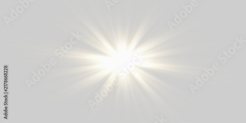 Fotografía A radiant burst of warm golden light beams radiate outward
