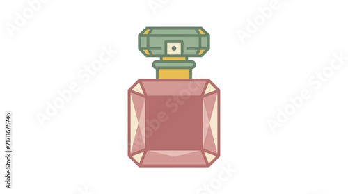 Luxury Perfume Bottle Icon Flat Vector Design
