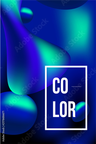 Abstract Blue Fluid Forms: An abstract design features undulating, liquid-like forms in vibrant shades of blue and turquoise.
